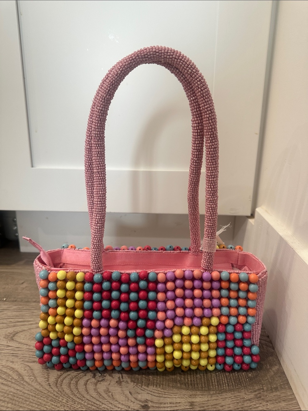 Beaded Polly Pocket Barbie Pink Multicolor Handbag - Women Bags